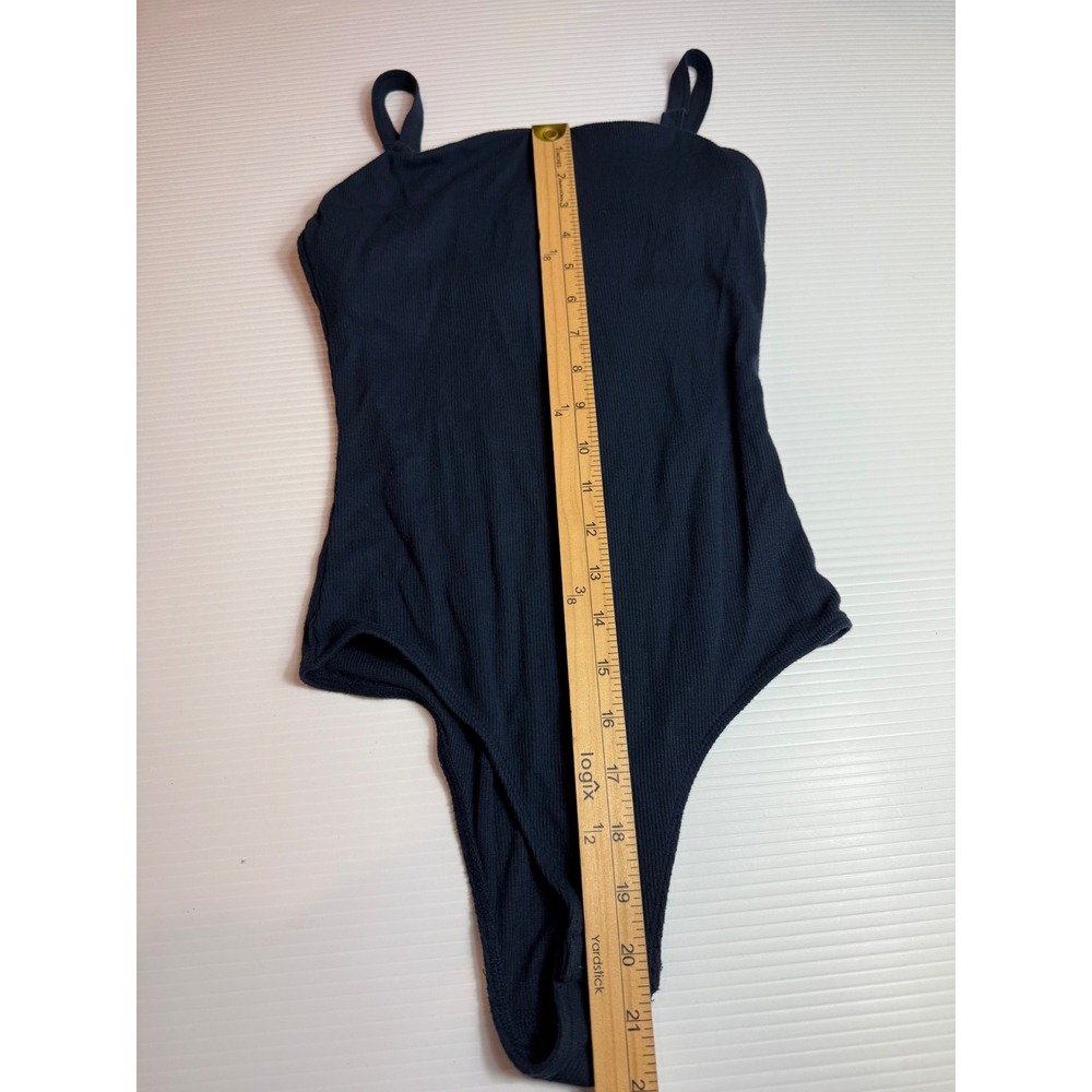 Hollister California Slim Tank Navy Blue Ribbed Bodysuit - Women's Size S - Picture 2 of 6